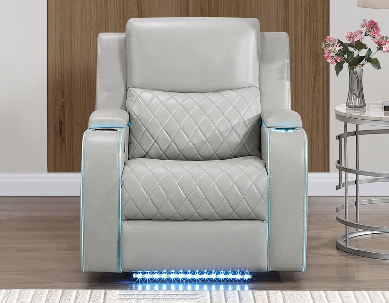 Luna Ice Power Recliner w/ Bluetooth Audio - WCC Furniture & Mattress Center Lafayette & Lake Charles