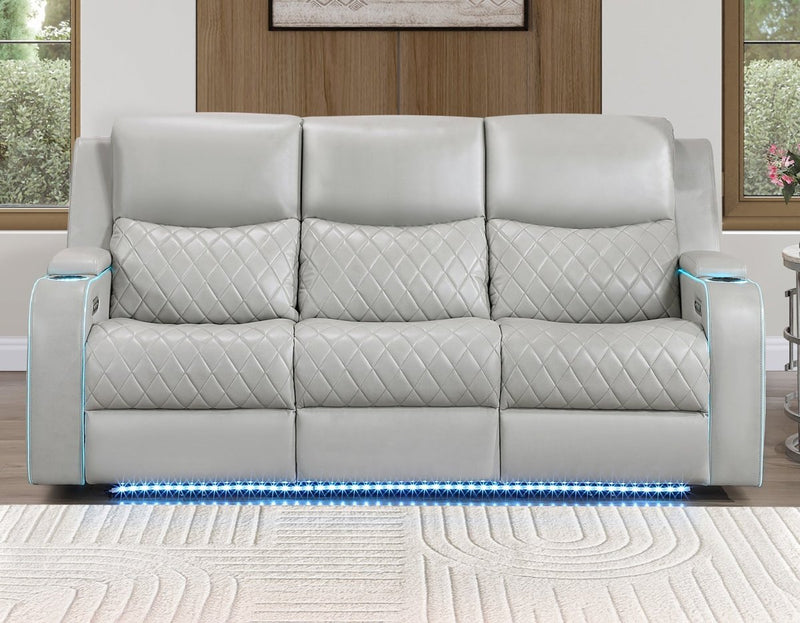 Luna Ice Power Reclining Sofa w/ DDT & Bluetooth Audio - WCC Furniture & Mattress Center Lafayette & Lake Charles