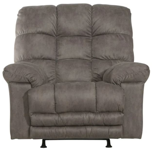 Machado Charcoal Rocker Recliner w/ Extended Footrest