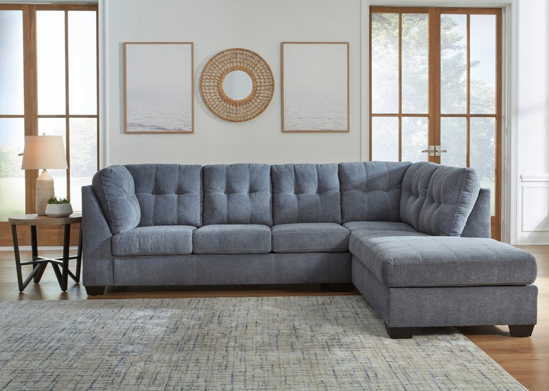 Marleton Denim RAF Chaise Sectional - WCC Furniture & Mattress Center Lafayette & Lake Charles
