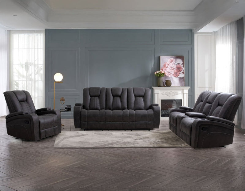 Marlow Charcoal Manual Reclining Sofa & Loveseat - WCC Furniture & Mattress Center Lafayette & Lake Charles