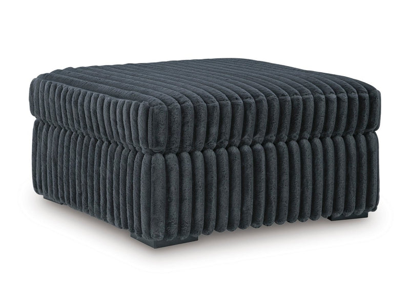 Midnight Madness Gunmetal Oversized Ottoman - WCC Furniture & Mattress Center Lafayette & Lake Charles
