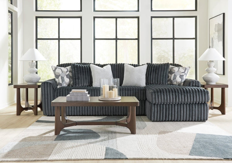 Midnight Madness Gunmetal RAF Sofa Chaise - WCC Furniture & Mattress Center Lafayette & Lake Charles