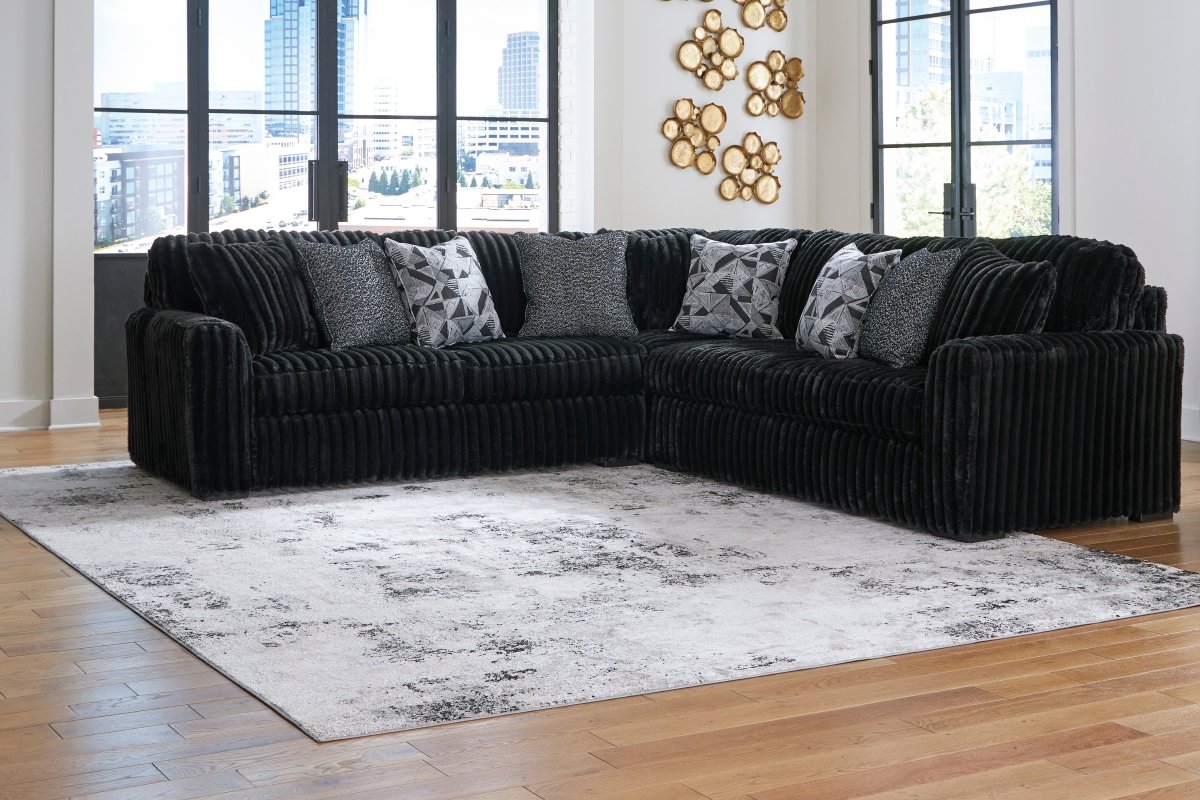 Midnight Madness L shaped Sectional – WCC Furniture & Mattress Center
