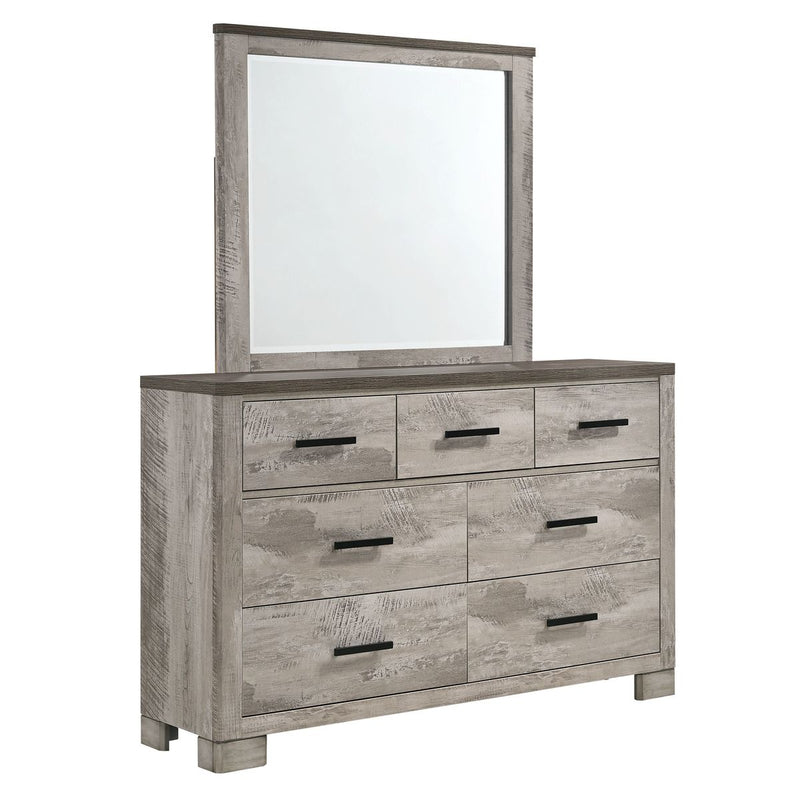 Millers Cove Two - Tone Grey Dresser & Mirror - WCC Furniture & Mattress Center Lafayette & Lake Charles