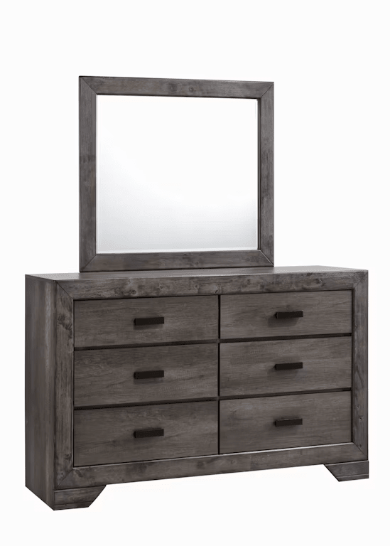 Nathan Grey Dresser & Mirror - WCC Furniture & Mattress Center Lafayette & Lake Charles
