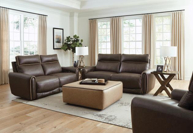 Nico Walnut Power Reclining Sofa - WCC Furniture & Mattress Center Lafayette & Lake Charles