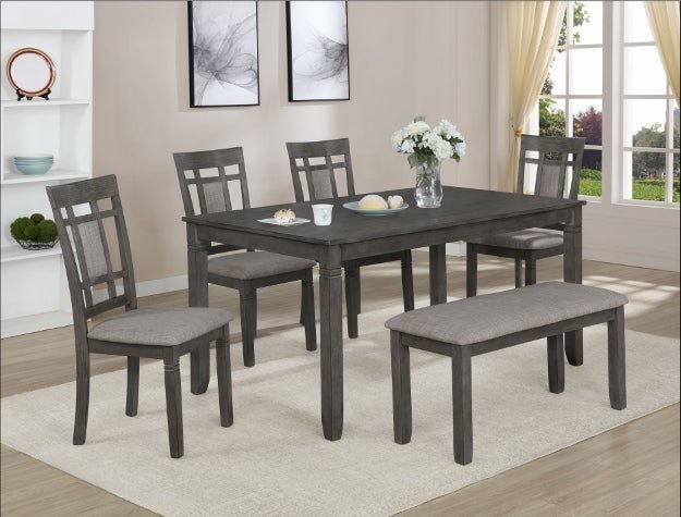 Paige Grey 6 Piece Dining Set - WCC Furniture & Mattress Center Lafayette & Lake Charles