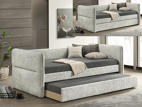 Philipa Light Grey Daybed w/Trundle - WCC Furniture & Mattress Center Lafayette & Lake Charles