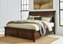 Load image into Gallery viewer, Porter Rustic Brown King Storage Bed, Dresser &amp; Mirror
