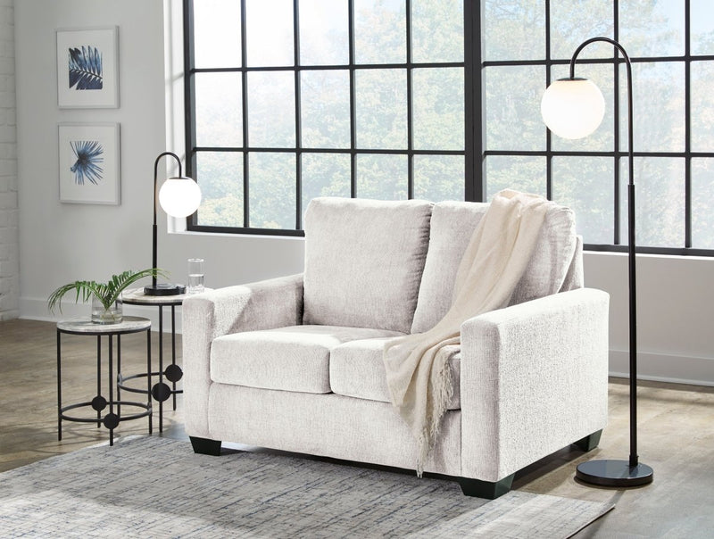 Rannis Snow Twin Loveseat Sleeper - WCC Furniture & Mattress Center Lafayette & Lake Charles