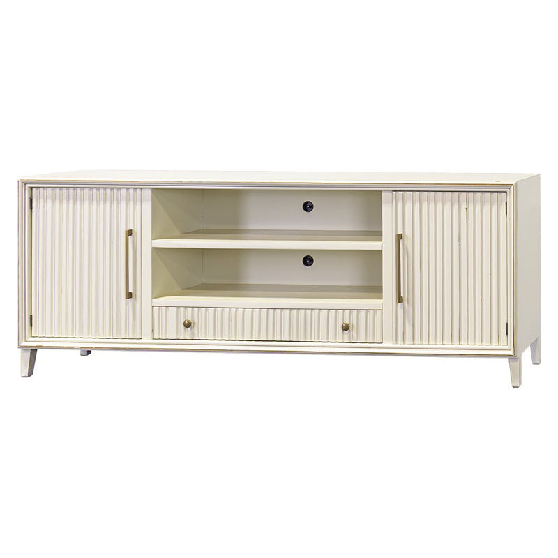 Riley 85" Golden White TV Stand Console - WCC Furniture & Mattress Center Lafayette & Lake Charles