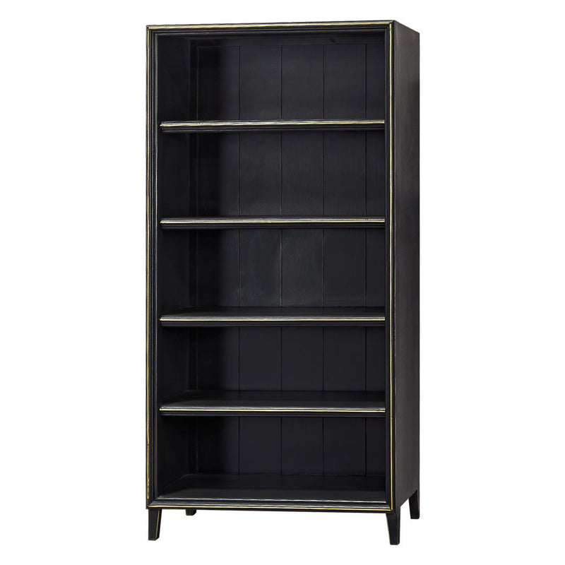 Riley Golden Black Bookcase - WCC Furniture & Mattress Center Lafayette & Lake Charles