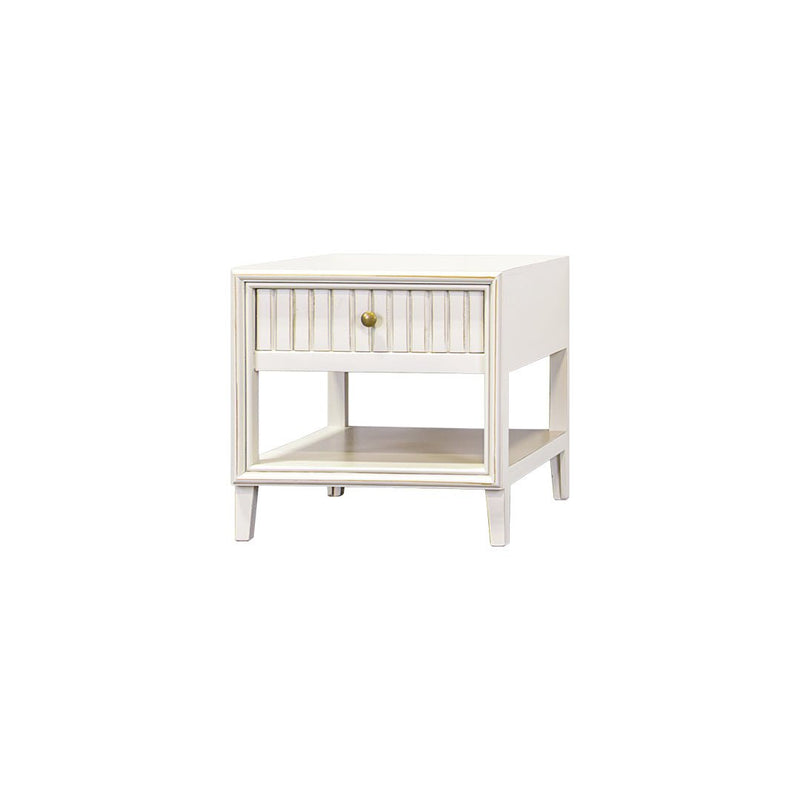 Riley Golden White End Table - WCC Furniture & Mattress Center Lafayette & Lake Charles