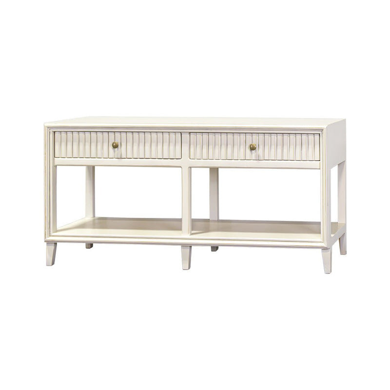 Riley Golden White Sofa Table - WCC Furniture & Mattress Center Lafayette & Lake Charles