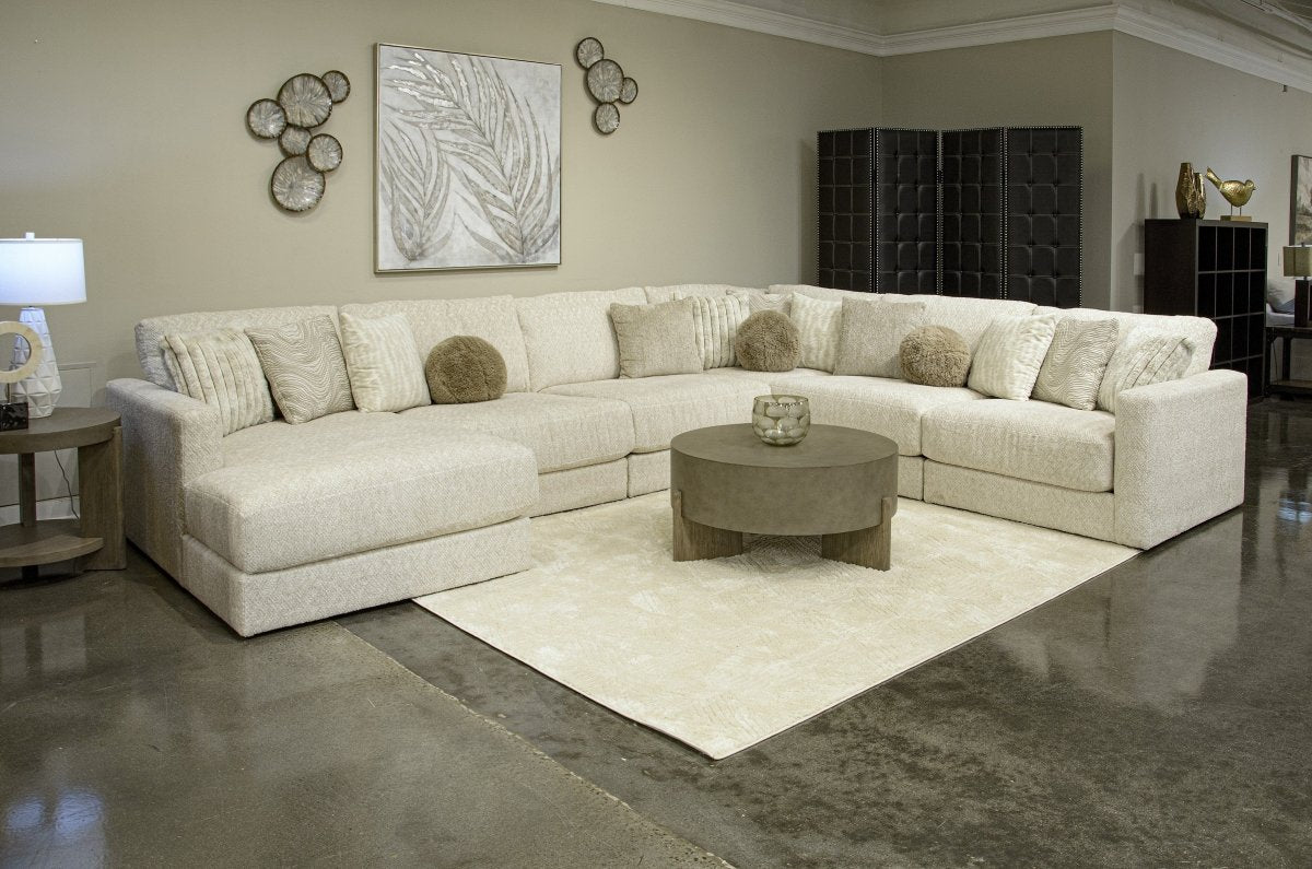 Behold Ritzy Sectional Ritzy Bone U-Shape Sectional w/ LAF Chaise – WCC Furniture & Mattress ...
