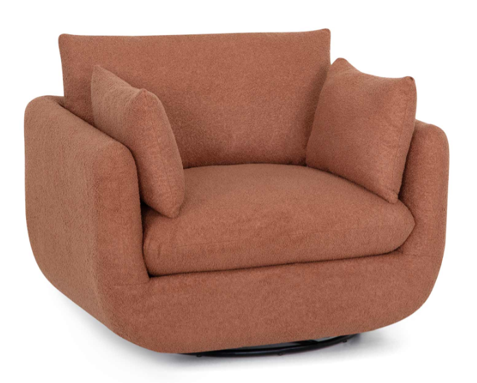 Santina Copper Swivel Accent Chair