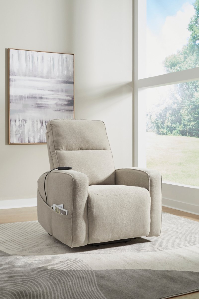 Starganza Smoke Power Lift Recliner - WCC Furniture & Mattress Center Lafayette & Lake Charles
