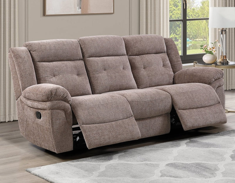 Sydney Brown Gliding Reclining Sofa - WCC Furniture & Mattress Center Lafayette & Lake Charles