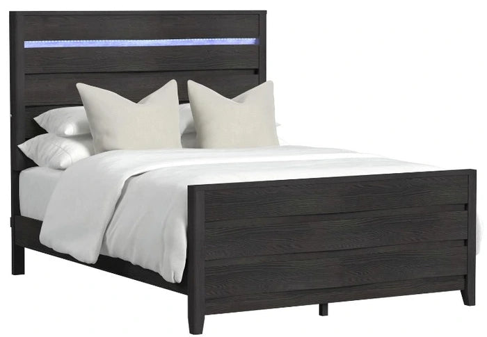 Tobias Black Panel Bed - WCC Furniture & Mattress Center Lafayette & Lake Charles