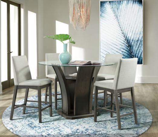 Dapper 5 Piece Walnut Counter Height Dining set