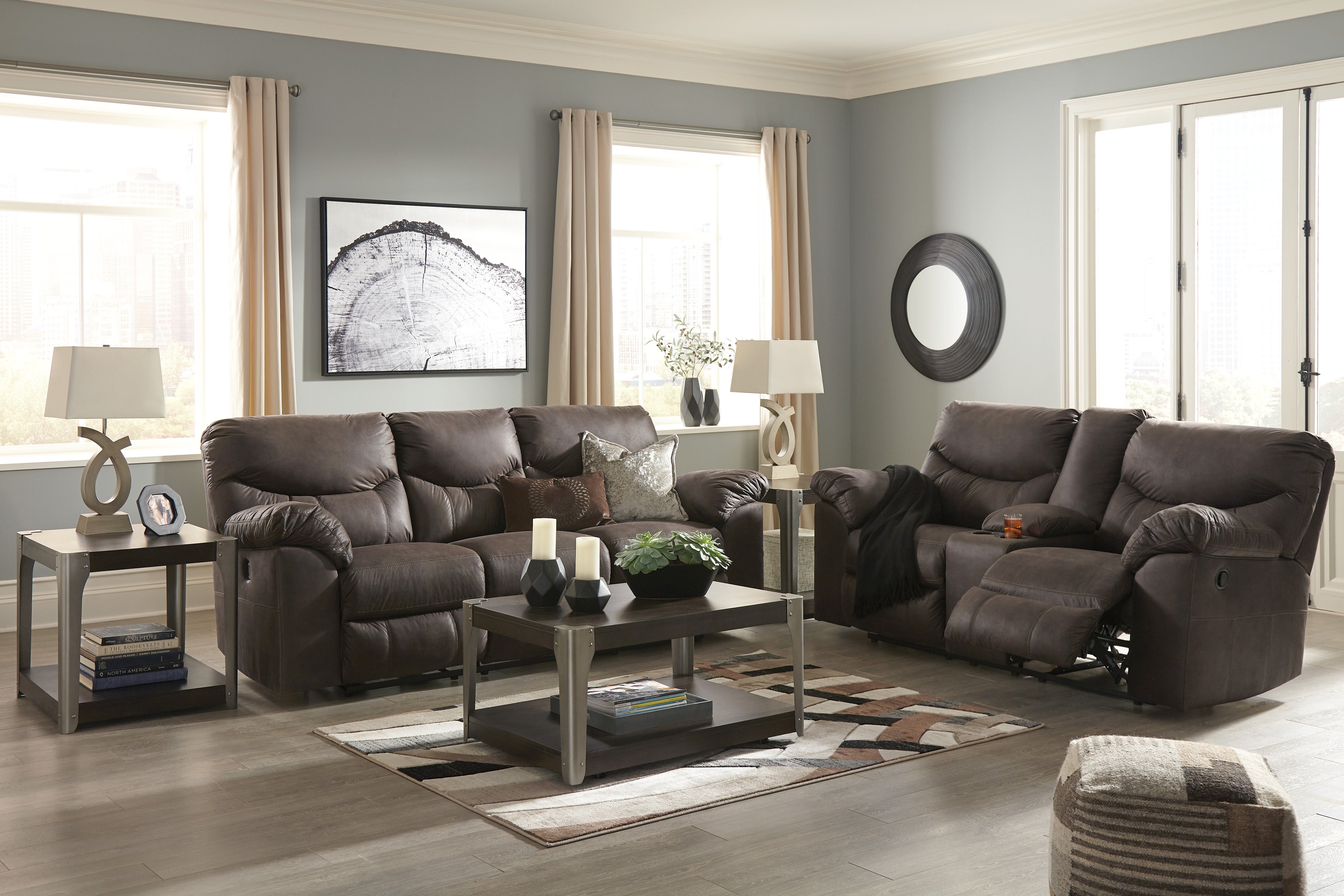 Boxberg Teak Reclining Sofa Couch Loveseat