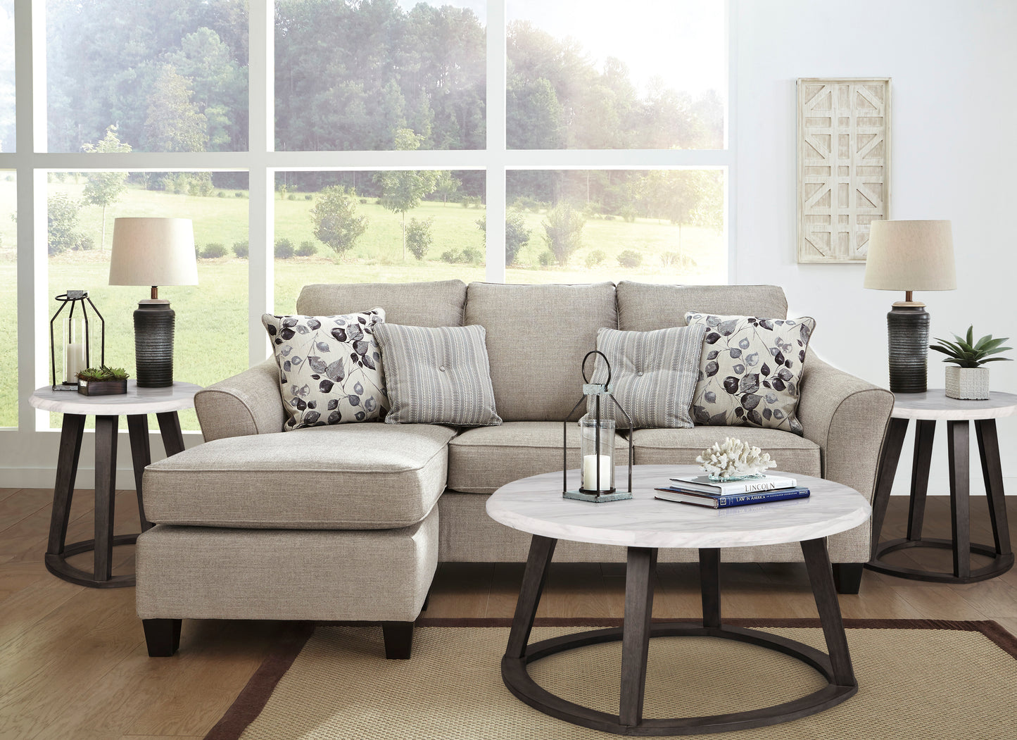 Abney Driftwood Reversible Sofa Chaise