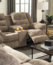 Load image into Gallery viewer, Workhorse Cocoa Reclining Sofa &amp; Reclining Loveseat with Console
