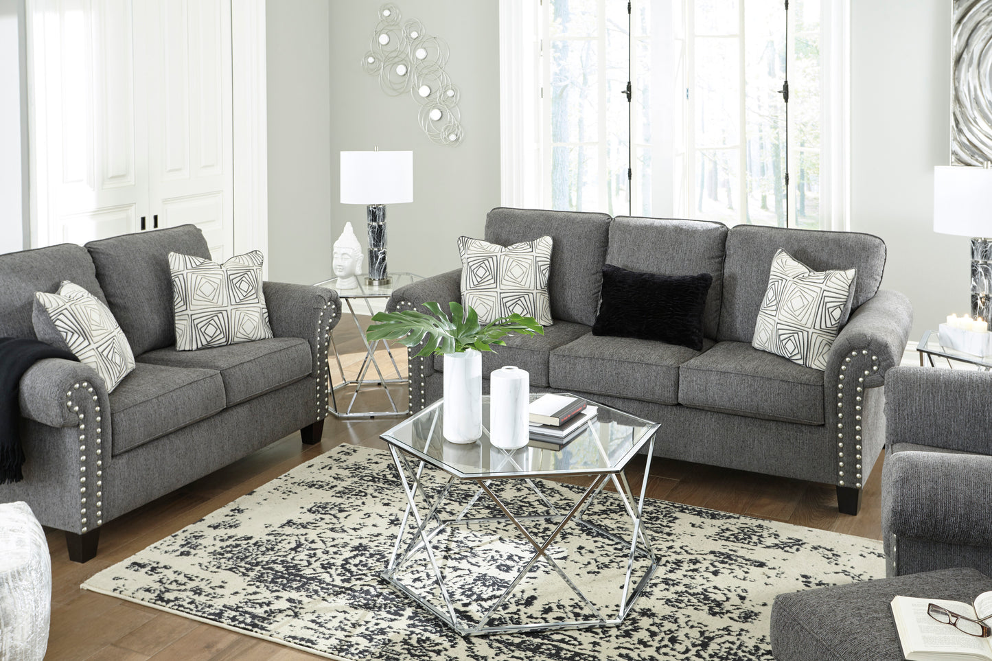 Agleno Charcoal Loveseat