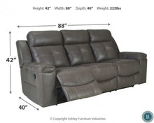 Load image into Gallery viewer, Jesolo Gray Reclining Sofa/Couch &amp; Reclining Loveseat

