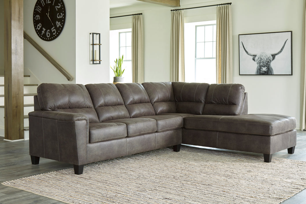 Navi Smoke RAF Chaise Sectional