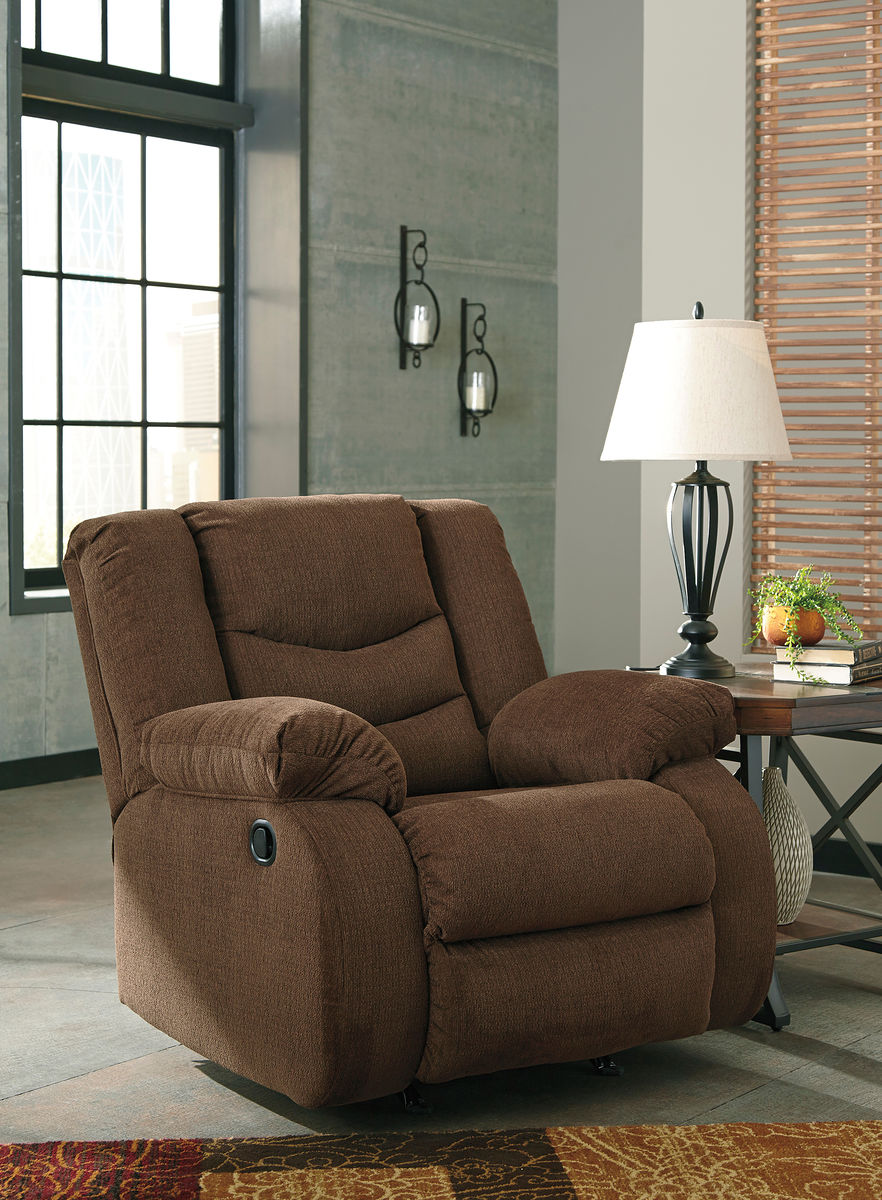 Tulen Chocolate Rocker Recliner