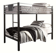Load image into Gallery viewer, Dinsmore Black/Gray Twin/Twin Bunk Bed w/Ladder

