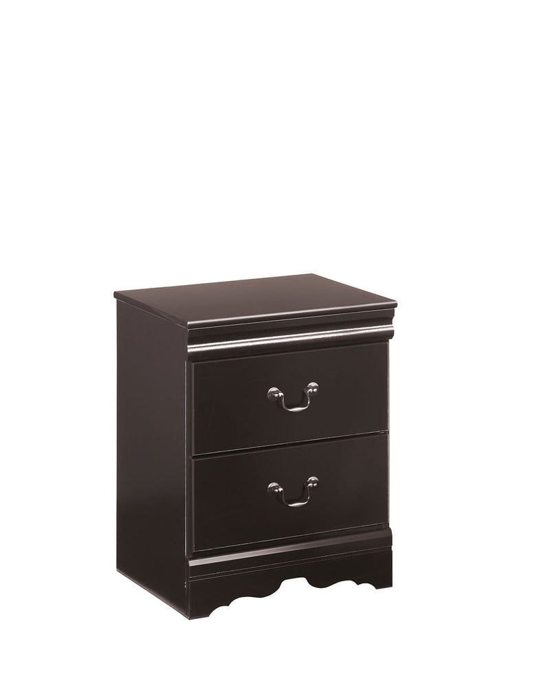 Huey Vineyard Black Two Drawer Night Stand