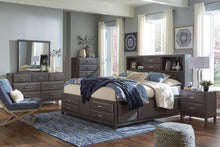 Load image into Gallery viewer, Caitbrook Gray Dresser, Mirror &amp; King Storage Bed
