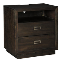 Load image into Gallery viewer, Hyndell Dark Brown Two Drawer Nightstand
