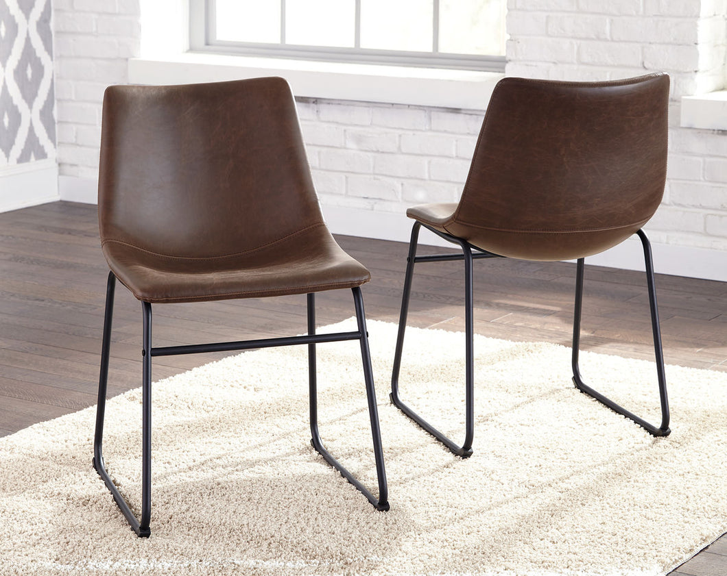 Centiar Brown/Black Dining UPH Side Chair (set of 2)