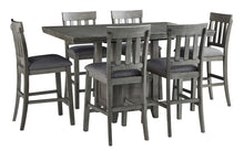 Load image into Gallery viewer, Hallanden Gray 7 PC Rectangular Counter Height Dining Set
