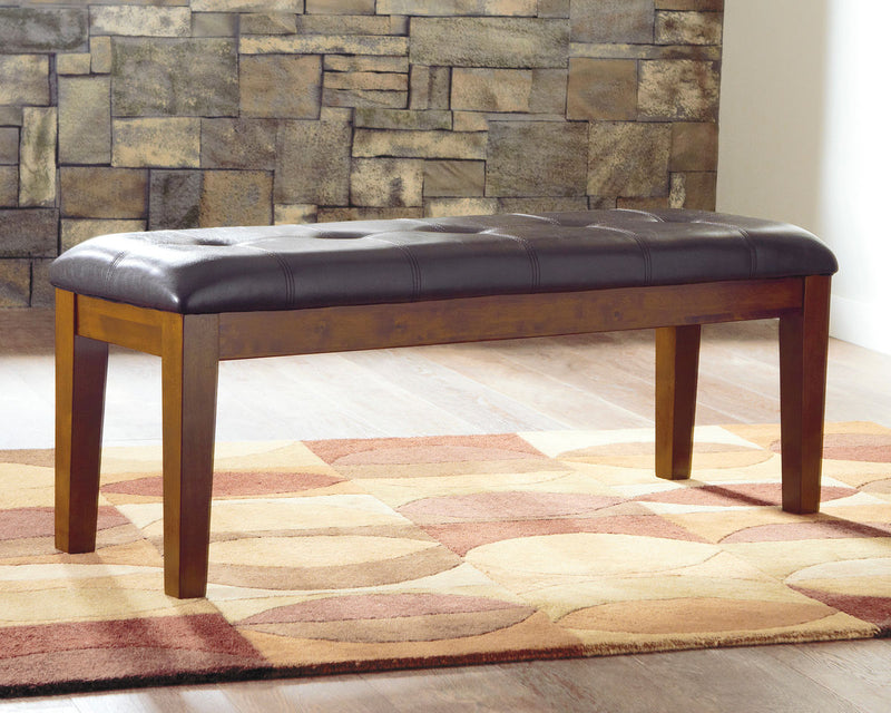 Ralene Medium Brown Large Upholstered Dining Room Bench
