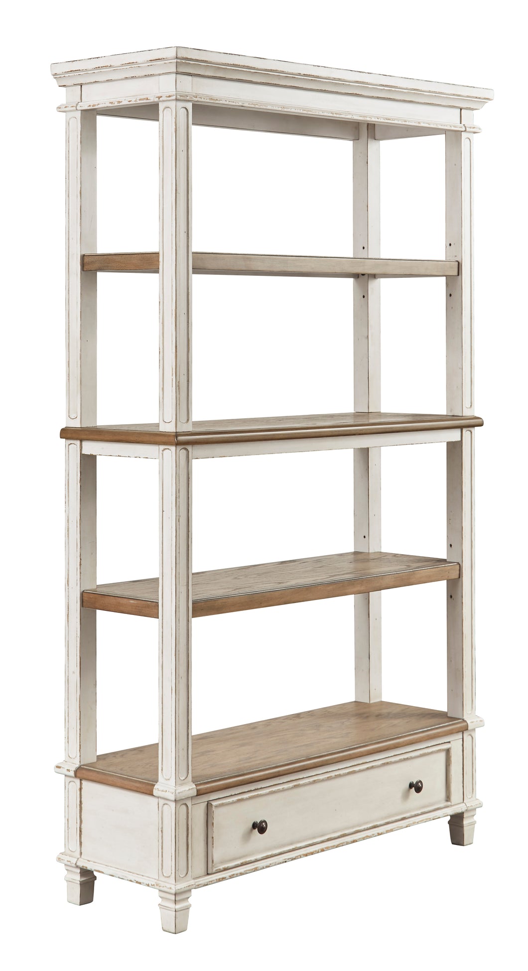 Realyn Brown/White Bookcase