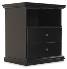 Load image into Gallery viewer, Maribel Black One Drawer Night Stand
