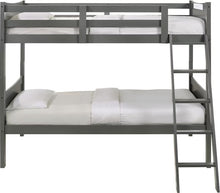 Load image into Gallery viewer, Sami Grey Twin/Twin Bunk Bed w/Ladder
