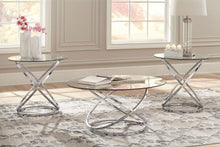 Load image into Gallery viewer, Hollynyx Chrome Finish Occasional Table Set
