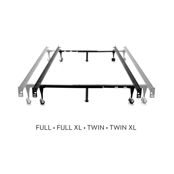 Twin/Full Adjustable Bed Frame w/Rollers