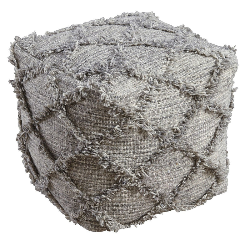 Adelphie Natural/Gray Pouf - WCC Furniture & Mattress Center Lafayette & Lake Charles