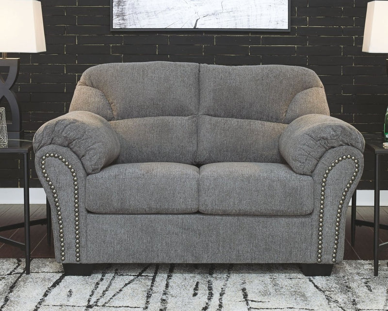 Allmaxx Pewter Loveseat - WCC Furniture & Mattress Center Lafayette & Lake Charles