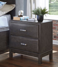 Load image into Gallery viewer, Caitbrook Gray Two Drawer Night Stand
