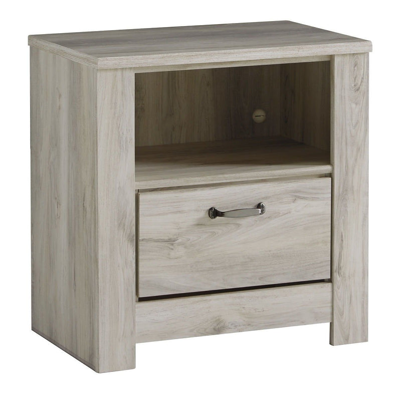 Bellaby Whitewash One Drawer Night Stand - WCC Furniture & Mattress Center Lafayette & Lake Charles