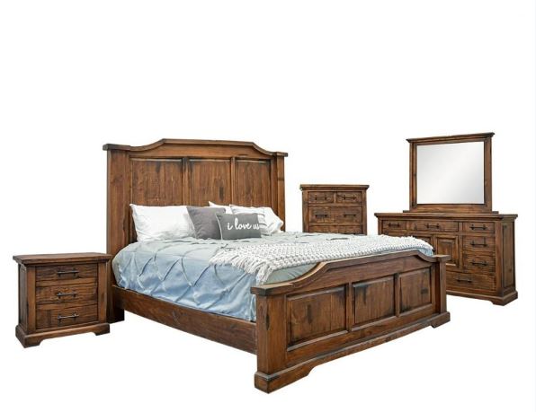 Cleveland King Bed, Dresser & Mirror