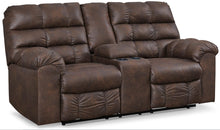 Load image into Gallery viewer, Derwin Nut Reclining Loveseat with console
